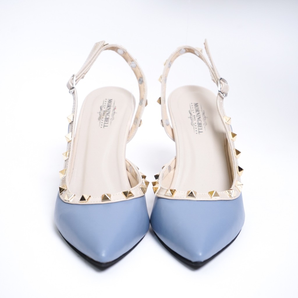 Morningbell best quality ladies heels stude pump tali belakang MB- 06