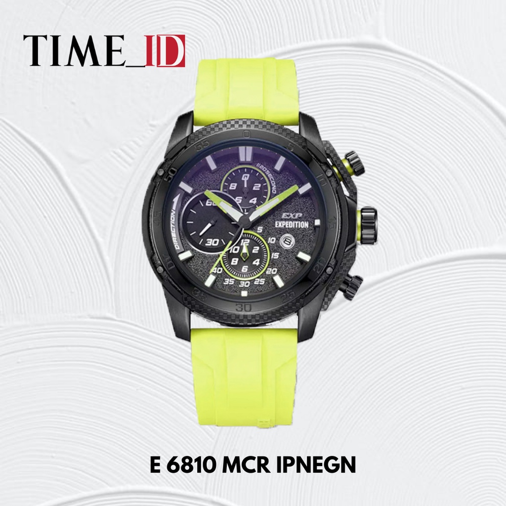 Jam Tangan Expedition E 6810 NEON GREEN RUBBER Pria