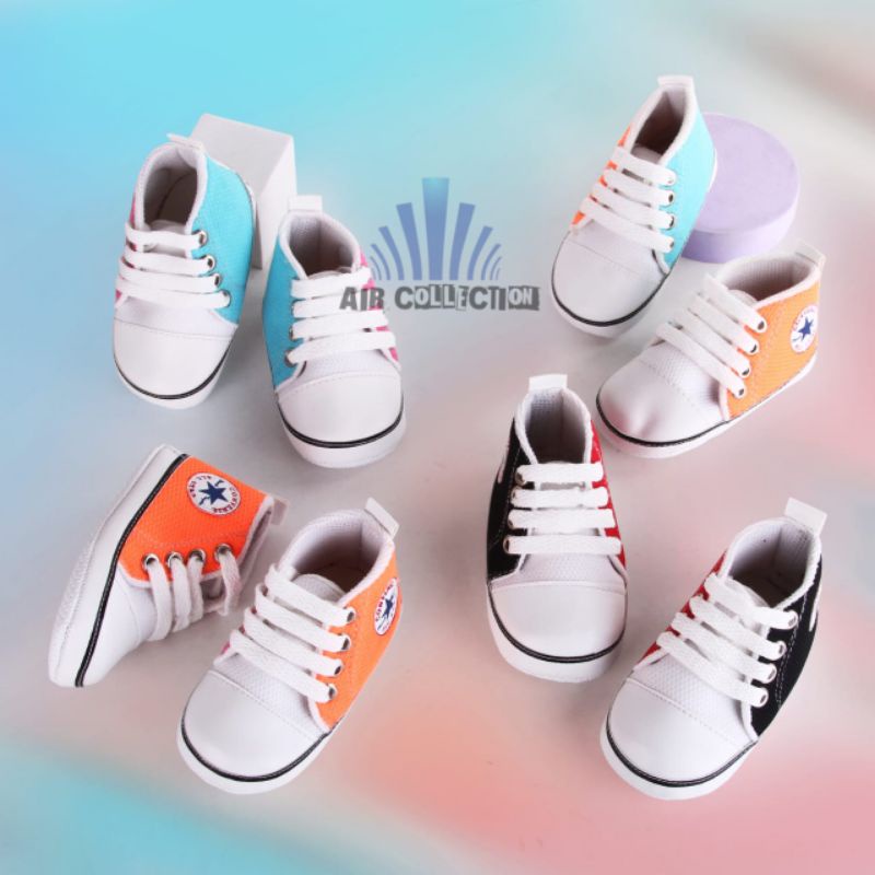 Sepatu Bayi Prewalker Perempuan Laki-Laki Usia 0 12 Bulan Sneakers Baby Belajar Jalan - Air Collections