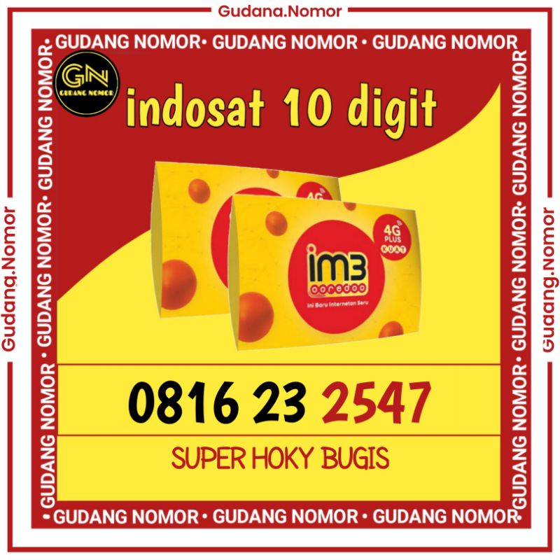 Nomor Cantik Indosat 10 Digit HOKY BUGIS 2547