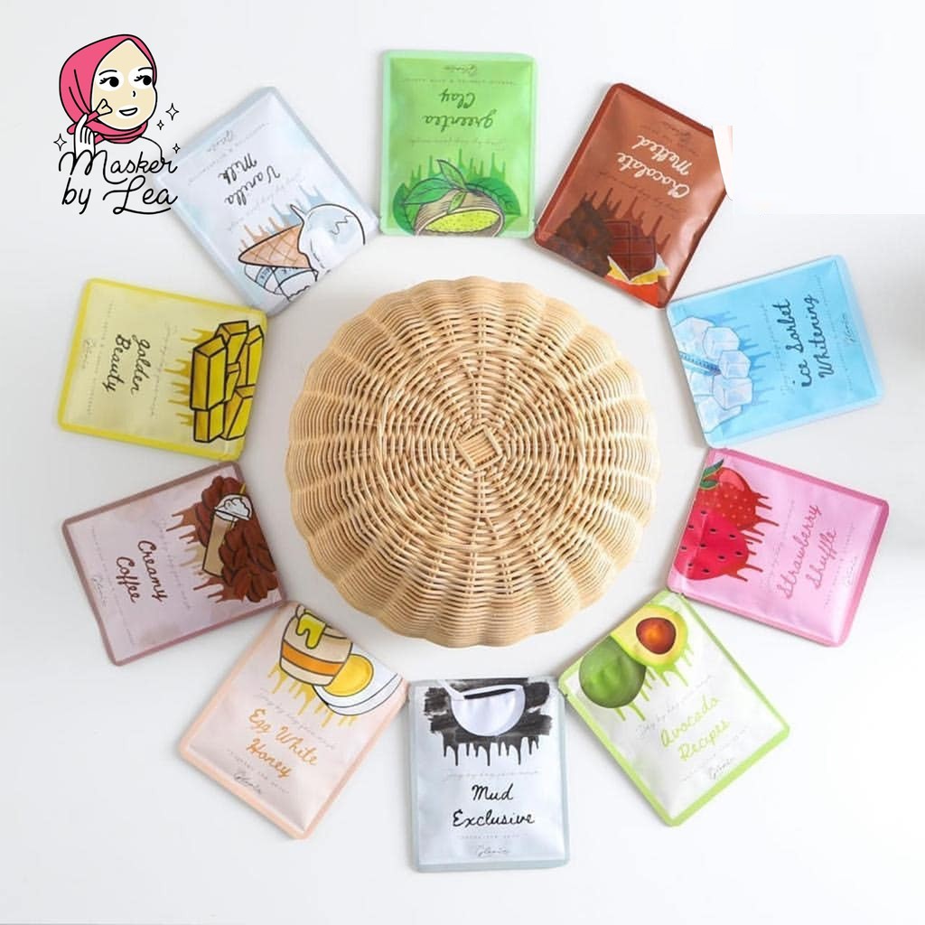 DOMMO - D8078 Masker Organik by LEA Gloria | Masker Bubuk by LEA Gloria Travel Size 10 grm BPOM