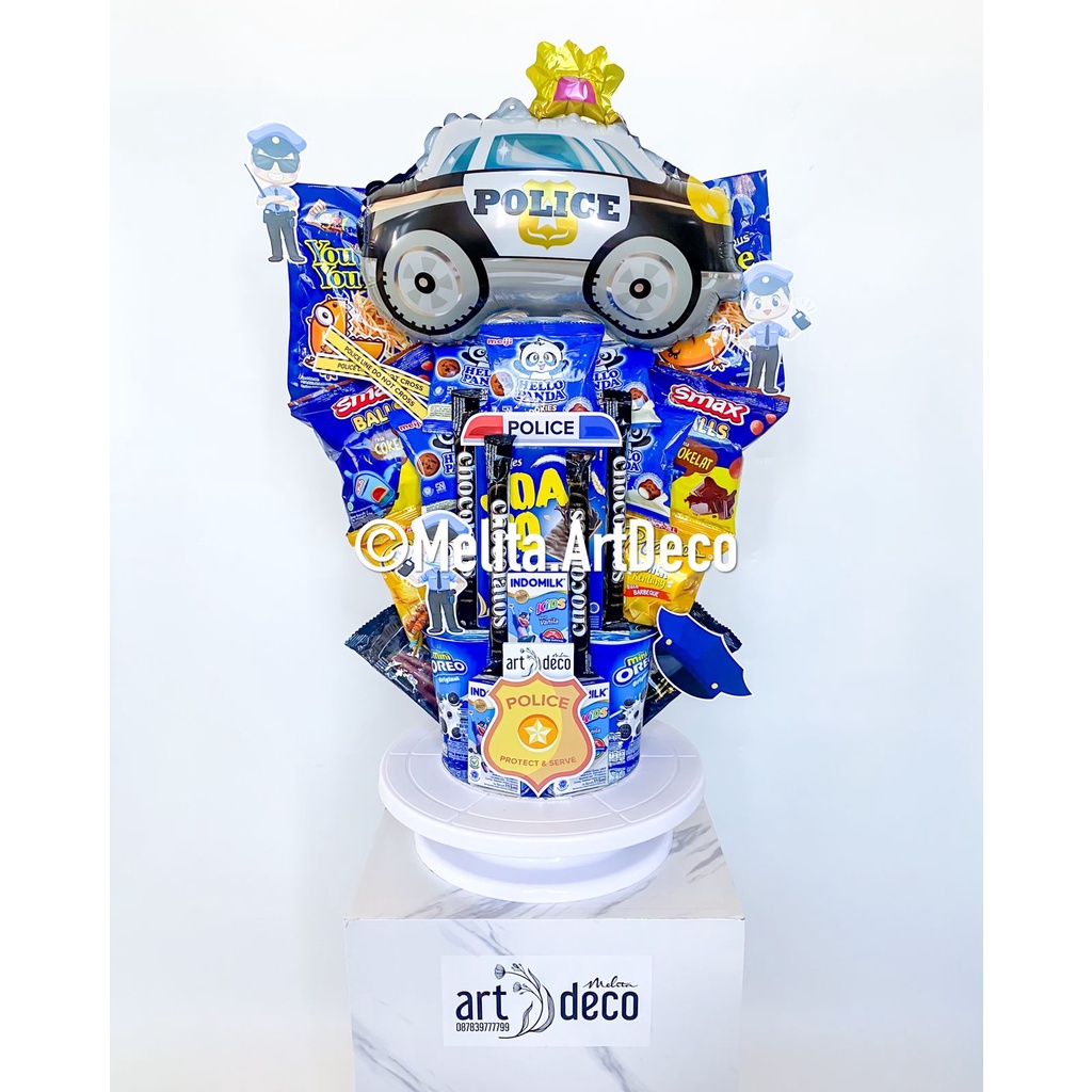 

Snack Tower Tema Police | Gift Birthday | Set Hadiah & Hampers Makanan