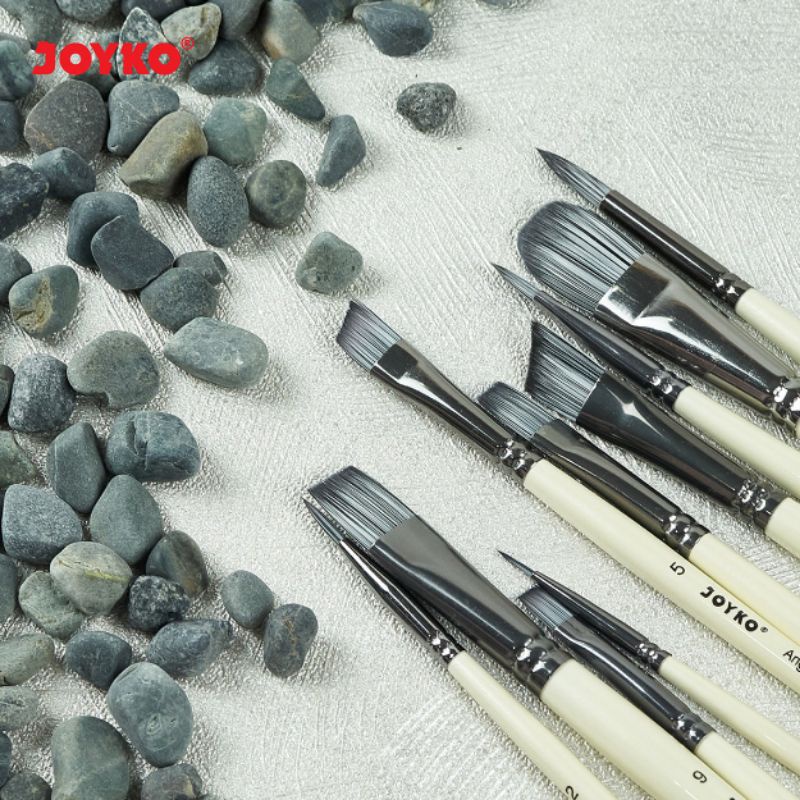 Kuas Cat Air joyko kuas cat Minyak joyko kuas Lukis Acrylic Brush Joyko BR-15 1Set 10Pcs