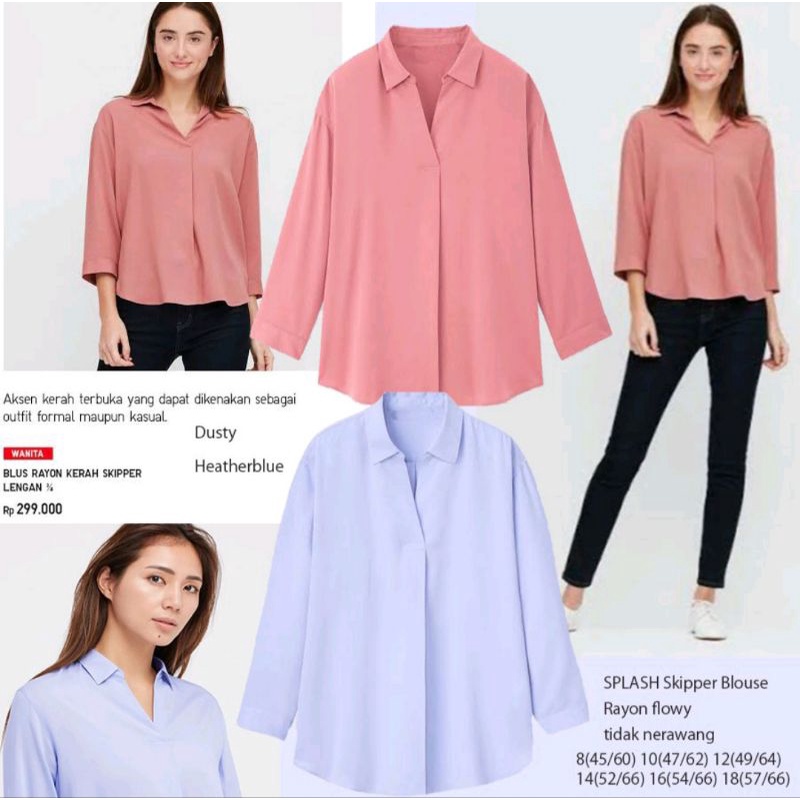 kemeja skipper blouse