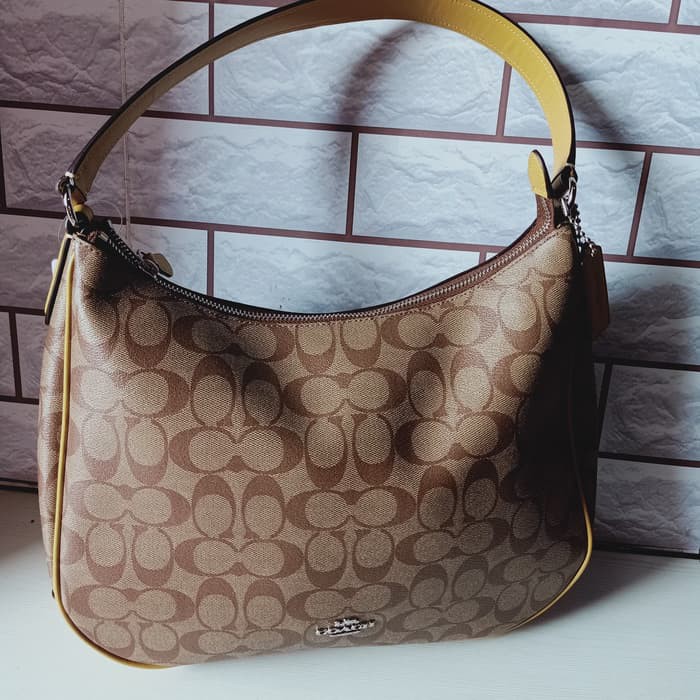 TAS WANITA COACH ORIGINAL - COACH SHOULDER BAG KHAKI FLAX