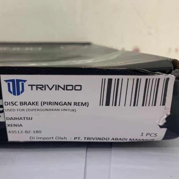 Disc Brake Piringan Rem depan Avanza / Xenia 43512-BZ-180 Trivindo