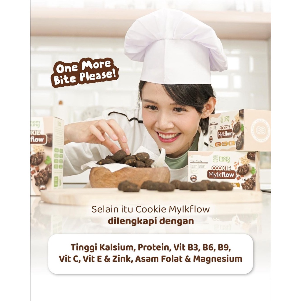 Mom Uung Cookie Mylkflow 150 gr | Momuung cookies | Cookies ASI booster | Camilan Ibu Menyusui