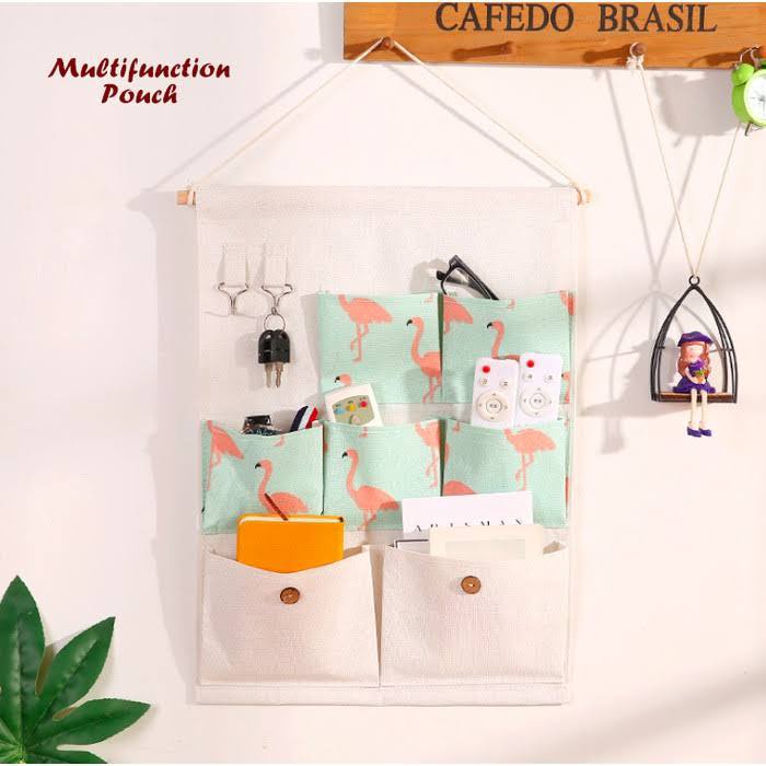 Pouch Gantung 7 Sekat Multifungsi Aesthetic Serbaguna