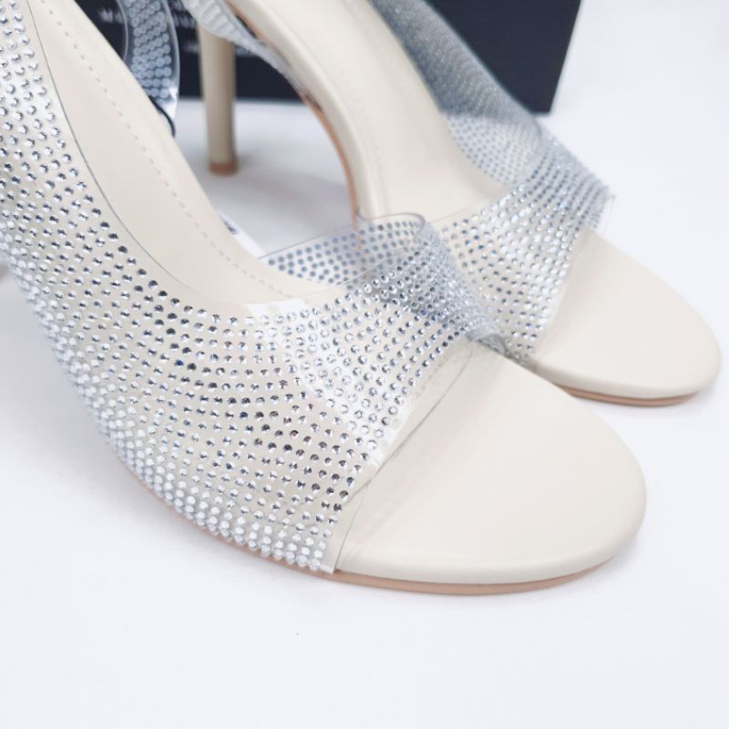 ZR Vinyl Heeled Sandal With Glitter