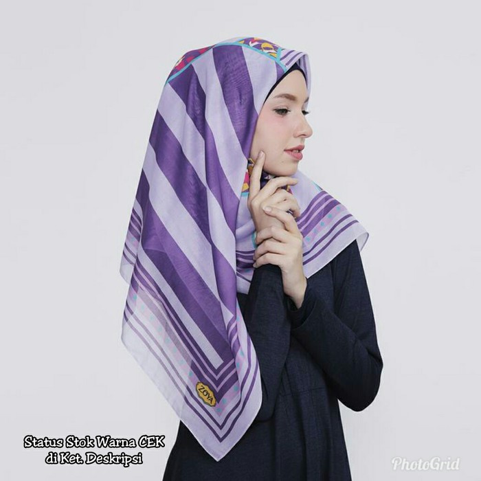 Hijab Kerudung Segi Empat FUSHION Scarf ZOYA Original