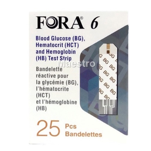 Strip Fora 6in1 Multi 6 Parameter Gula Kolesterol UA Keton HB
