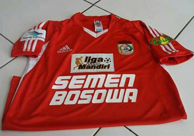 Jersey Psm Makassar Home 2001 2002 Liga Bank Mandiri Merah Grade Ori Retro Shopee Indonesia