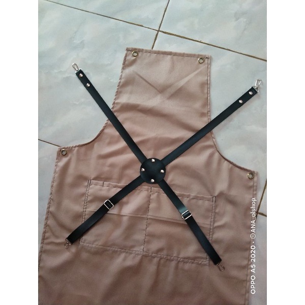 Celemek barista celemek murah apron masak apron drill apron cafe apron coffe apron cukur celemek masak