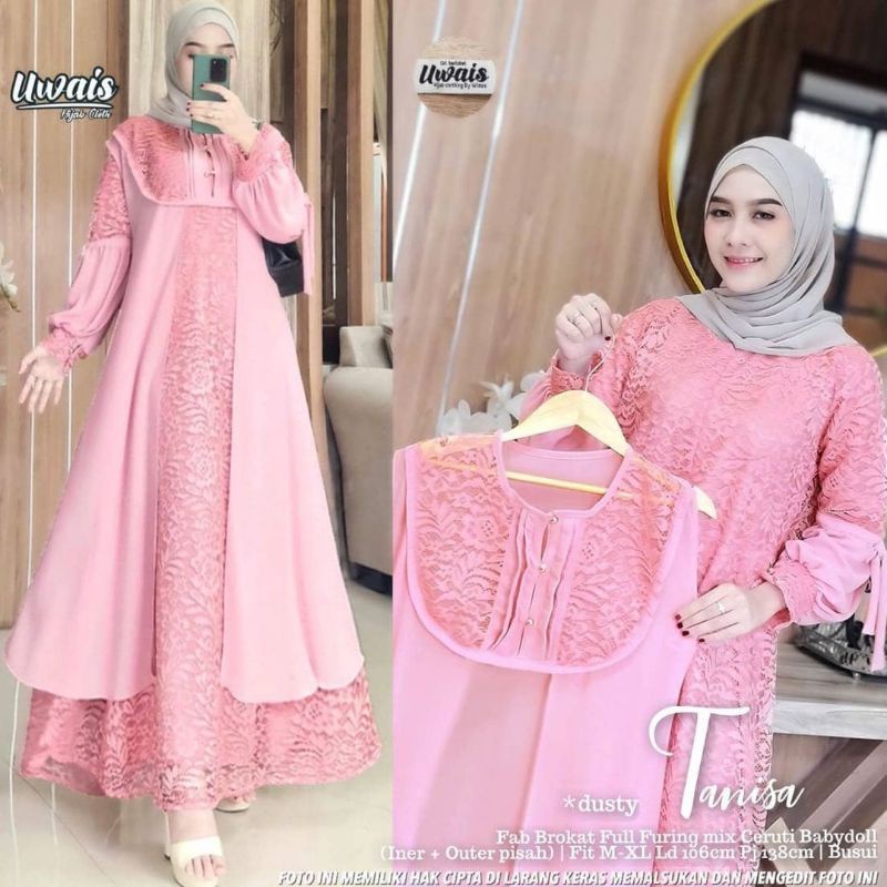 TANISA BY UWAIS INNER BRUKAT + OUTER CERUTY MIX BRUKAT