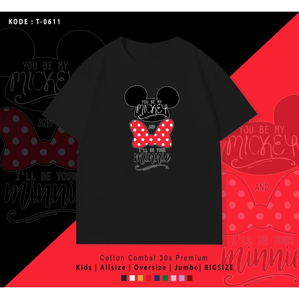 KAOS KARAKTER MINNIE MOUSE LUCU / KAOS WANITA LUCU / KAOS OVER SIZE / KAOS SANTAI / UK M-XL / KAOS LENGAN PENDEK