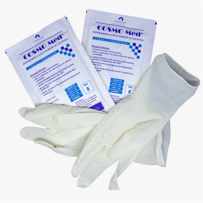 Sarung Tangan Steril 25CM COSMO MED Latex Surgical Gloves