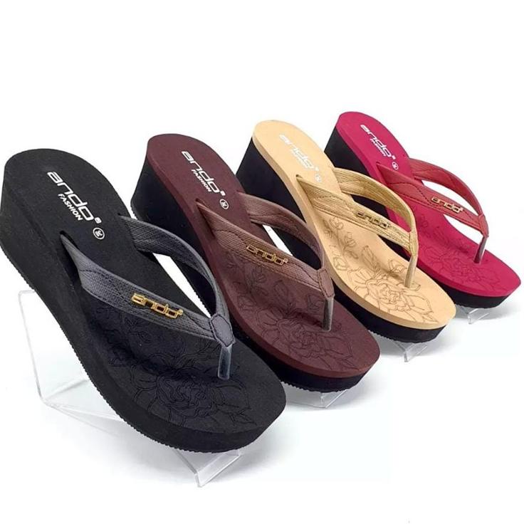 ANDO SENORITA-SANDAL JEPIT WEDGES WANITA DEWASA-ANDO ORIGINAL "SDY.01Jl22υ"