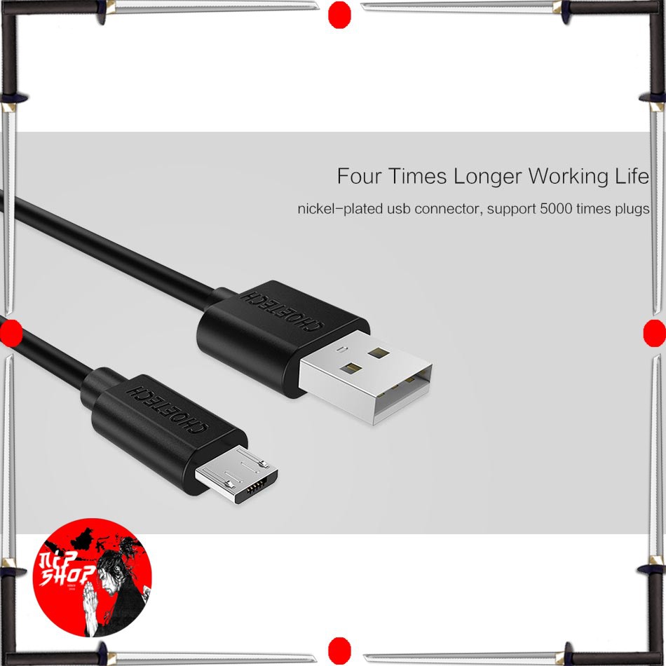 CHOETECH Kabel Charger Micro USB Fast Charging 2.4A 1m