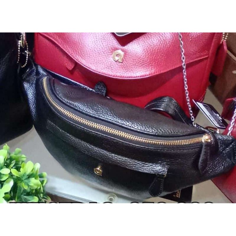 waist bag tas pinggang papilon asli coklat