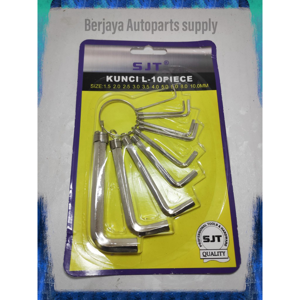 KUNCI L SET / KUNCI L MURAH / KUNCI L BAGUS /KUNCI L 10 Pcs - 1 Set 10Pcs