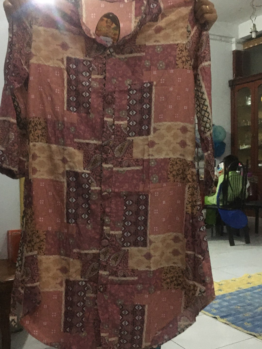Tunik Long Rayon Jumbo / Atasan Wanita Big Size / Atasan Tunik / Tunik Kerja / Tunik Motif