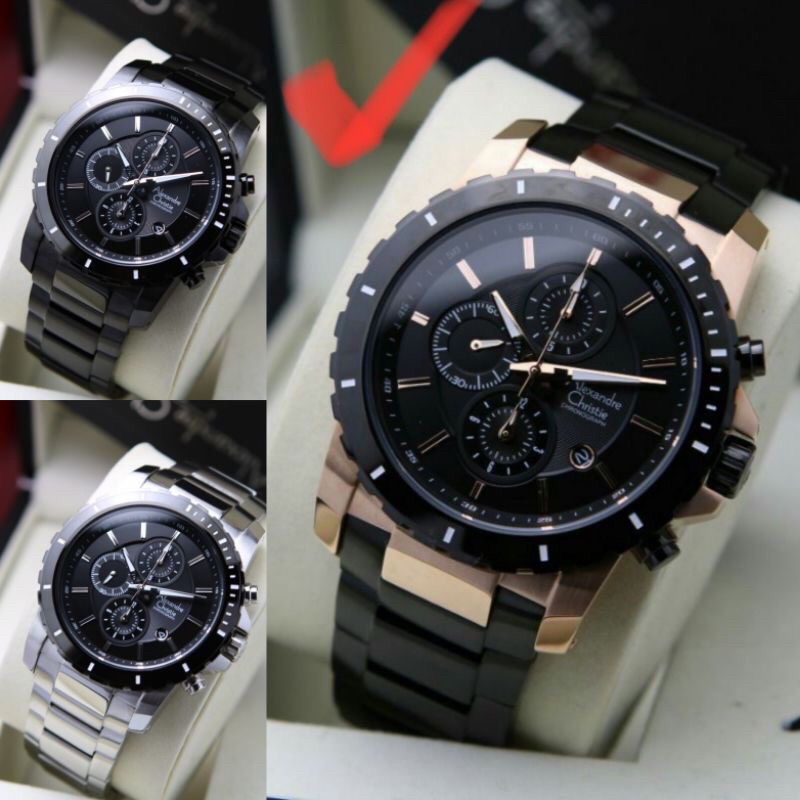 AC 6141 JAM TANGAN ALEXANDRE CHRISTIE AC6141 PRIA / 6141 RANTAI ORIGINAL