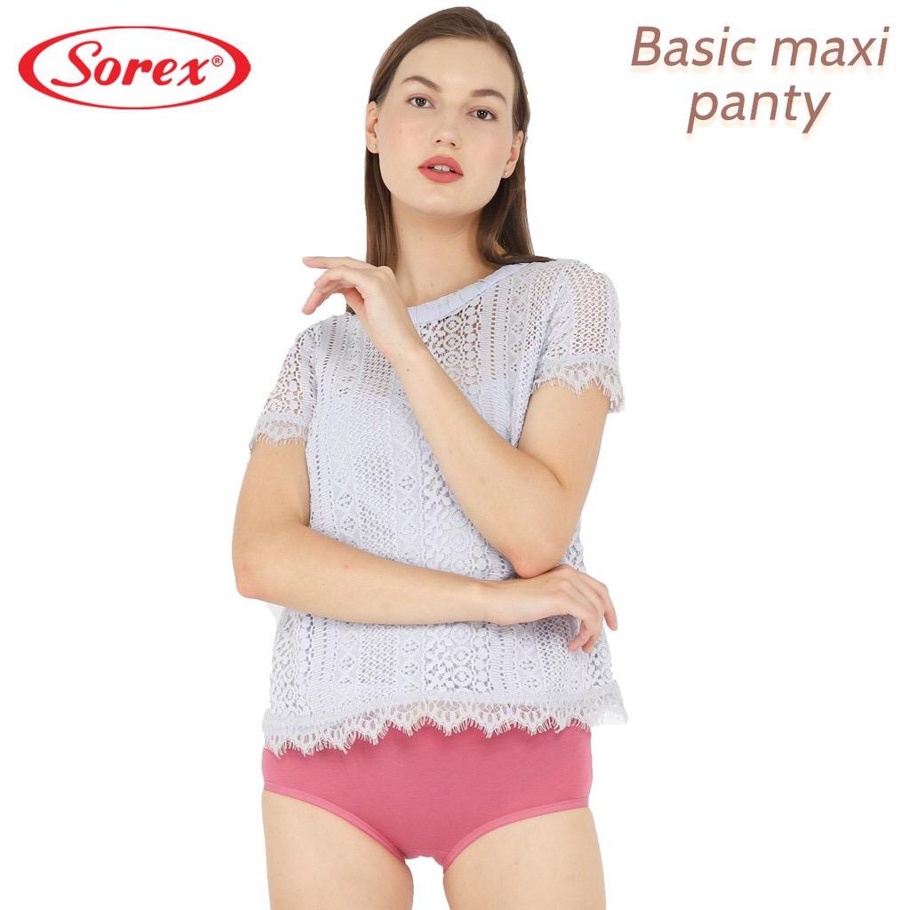 CD SOREX 2055 - CELANA DALAM SOREX KATUN SIZE M L EL QL EQL - CD WANITA BASIC MAXI SOREX 2055 KATUN NYAMAN DIPAKAINYA - CD SOREX 2055 | Celana dalam sorex halus renda jahit belakang - ARA98STORE