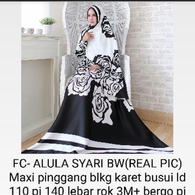 Ready 4 warna FC- ALULA SYARI / Set Hijab syari murah