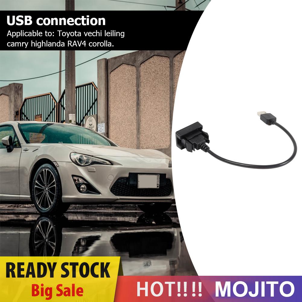 Kabel Adapter Extension Usb Port Panel Mount Dashboard Mobil Untuk Toyota Vios