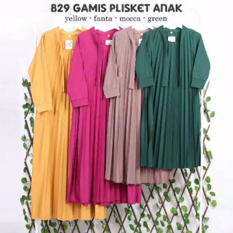  GAMIS PLISKET ANAK  PITA USIA 6 9 TAHUN Shopee Indonesia