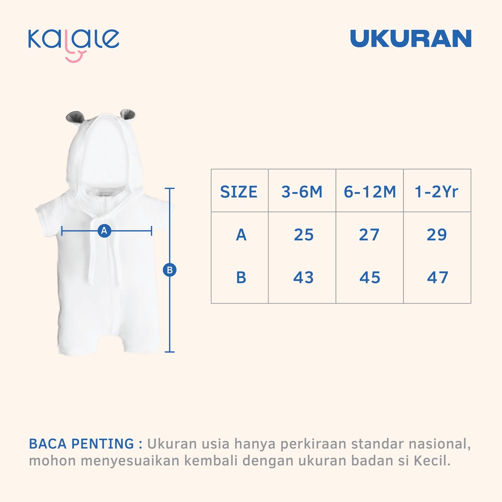 PLAYSUIT BONNET SET (ROMPER / JUMPER ANAK DAN BAYI) BAJU ANAK KALALE NATURAL COTTON BAMBOO