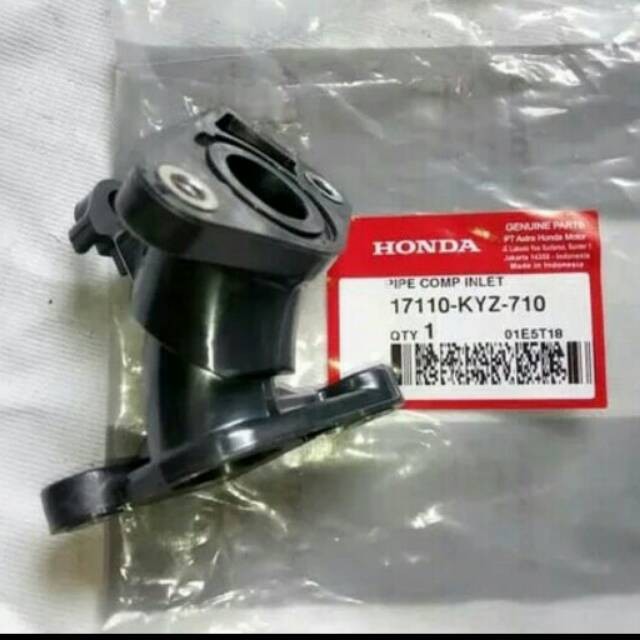(100% Ori ) Pipe Inlet / Leher Angsa Supra 125 Helm IN Injeksion (17110-KYZ-710) bagus bos