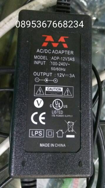 Adaptor 12V 3A adaptor pompa DC