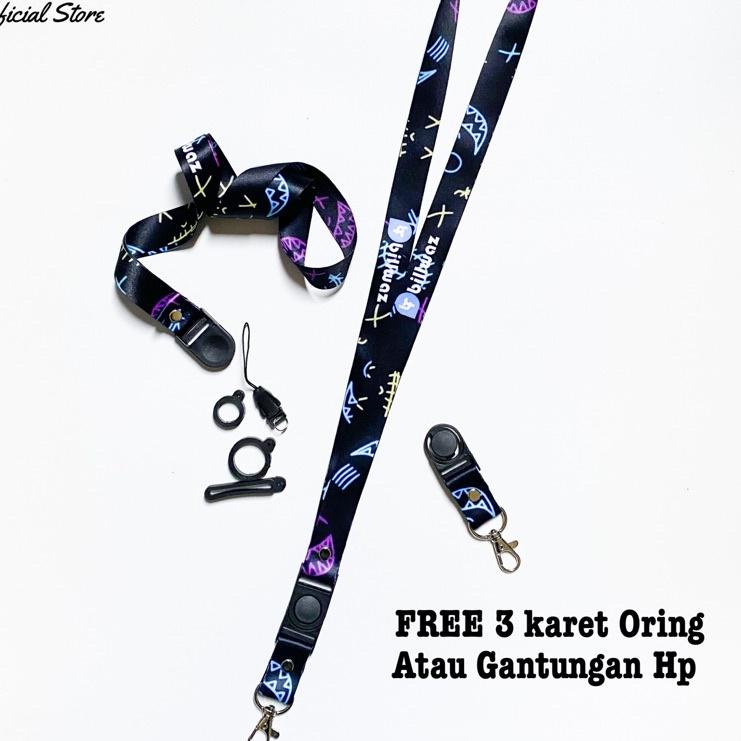 

Kejutan Populer Lanyard Billwaz gantungan id card Motif neon Printing Oring 3 ukuran