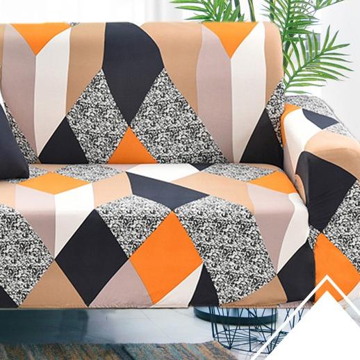 ♪ [Gratis Ongkir]Cover Sofa Elastic Bahan Anti Selip / Sofa Cover 1/2/3/4 seater Sarung Sofa Bed ➯