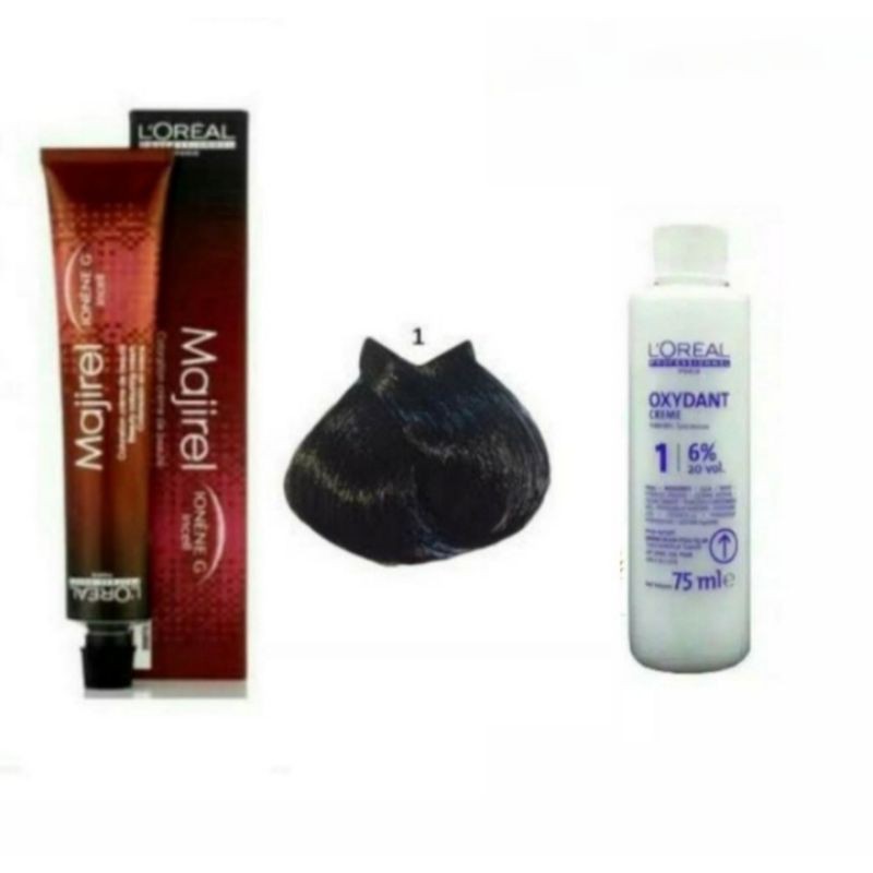 Cat rambut loreal Majirel no 1 ( black)