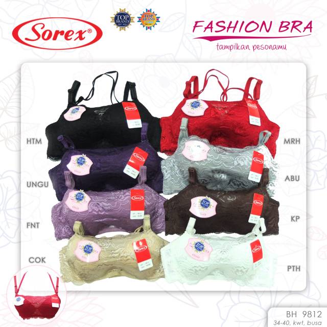 Bra BH Kemben Sorex 9812 Kawat Tali Leher