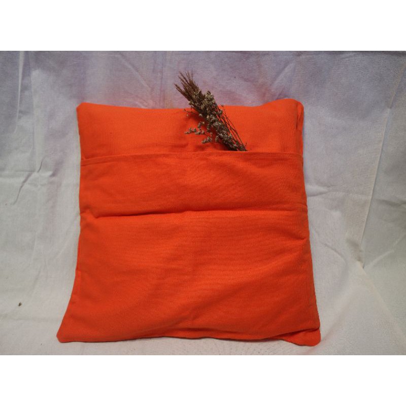 Sarung Cover Bantal Sofa Warna Orange Polos