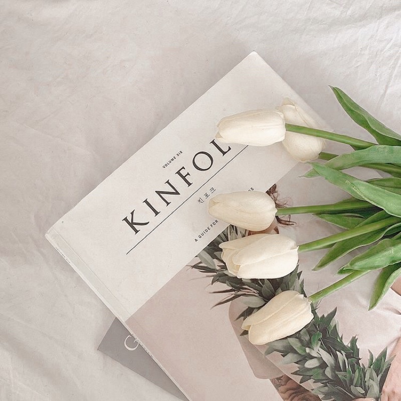 TULIP AESTHETIC ARTIFISIAL - BUNGA TULIP PALSU HIGH QUALITY TANAMAN PALSU DEKORASI BUNGA KERING