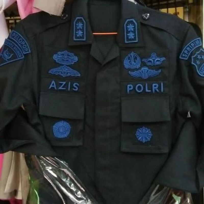 Baju PDL Brimob Set Lengkap Bordir Timbul Kualitas Terbaik