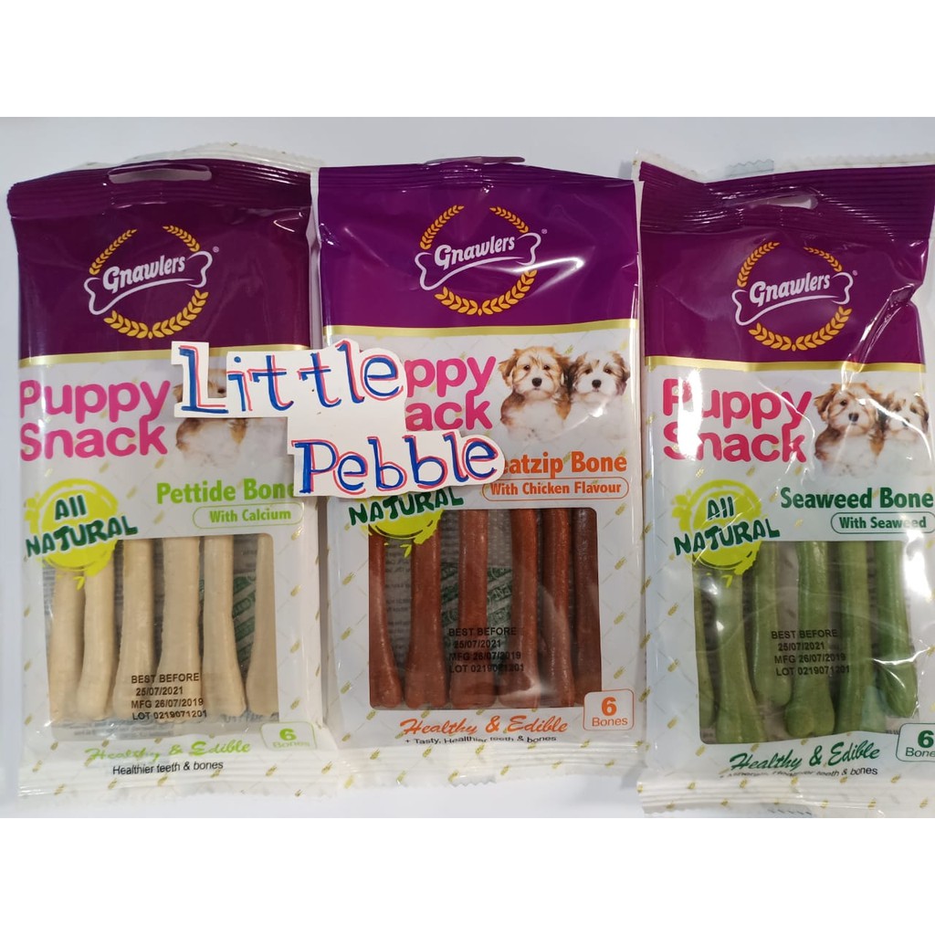 Gnawlers Puppy Snack Pettide Bone With Calcium 6pcs - 01170