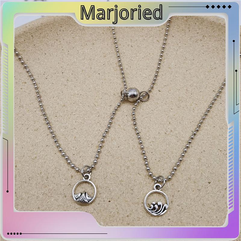 2 Pcs/set Fashion Satu Sama Lain Magnetik Pasangan Kalung Perhiasan Pria Dan Wanita Pasangan Hadiah Hari Valentine-MJD-MJD