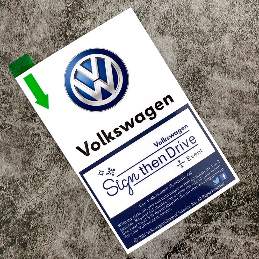 Volkswagen Sticker Decal Dekorasi Kaca Depan Dan Pintu Mobil Volkswagen Passat Tiguan Polo