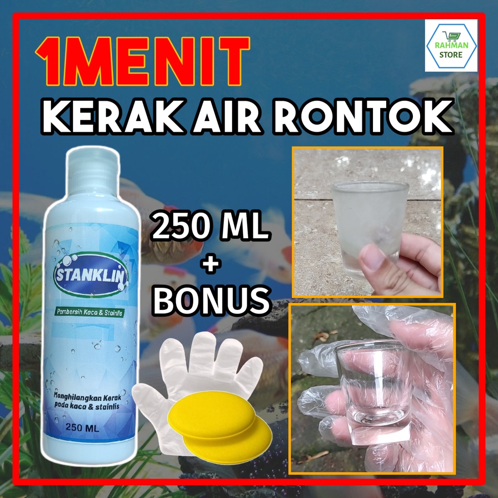 Obat Cairan Pembersih Penghilang Kerak Noda Air Jamur Kaca Waterspot Aquarium Akuarium Keran Kran Stainlis Stainless Jendela Cermin Kamar Mandi Ampuh STANKLIN 02