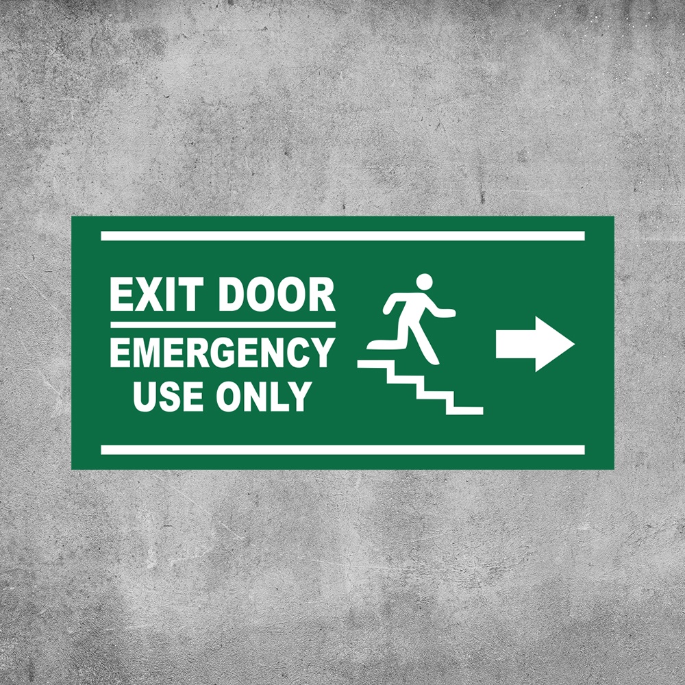 

Sticker Exit Door Emergency Glow in the Dark Murah