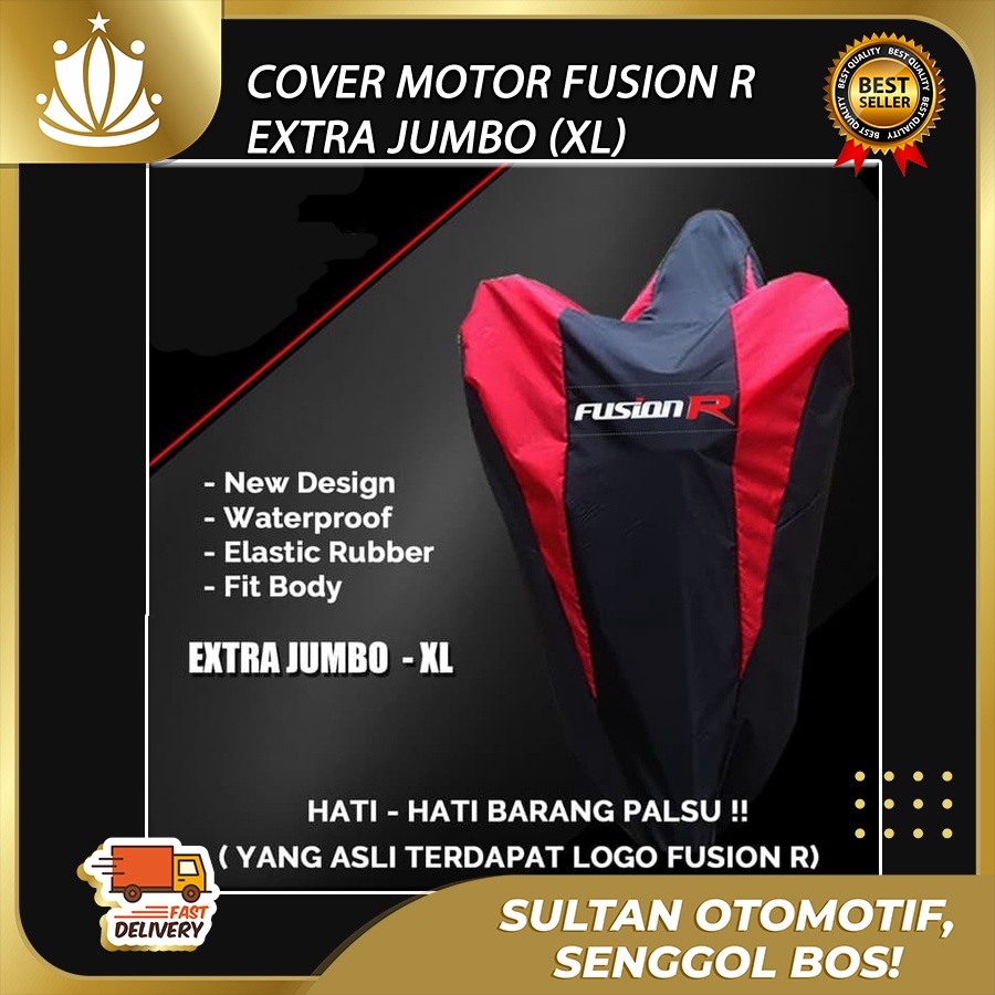 Cover Motor / Sarung Motor EXTRA JUMBO Merk FUSION R Waterproof