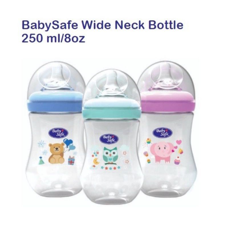 WNS01 / WNS02 Baby Safe Bottle Set Wide Neck Isi 3