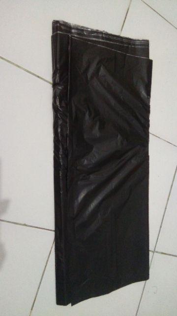 (1 Meteran) Mulsa Pertanian Hitam Perak Plastik Packing Paketan Eceran Merk Acak Bell Matahari Ktg