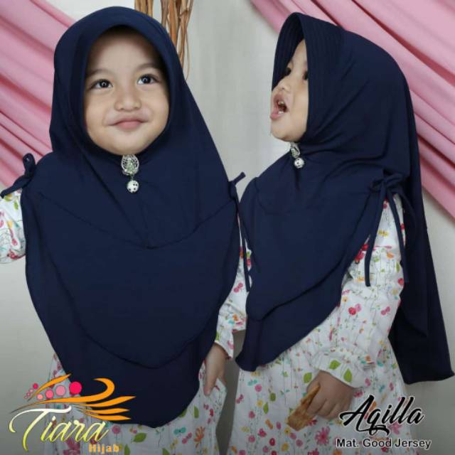 Bergo aqilla kids by tiara hijab / bergo anak