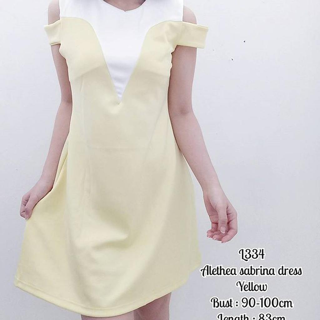 Alethea sabrina dress yellow